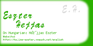 eszter hejjas business card